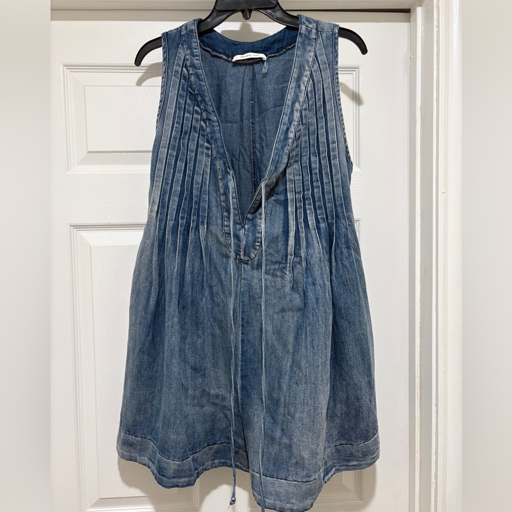 Mustard Seed Denim Blue Romper